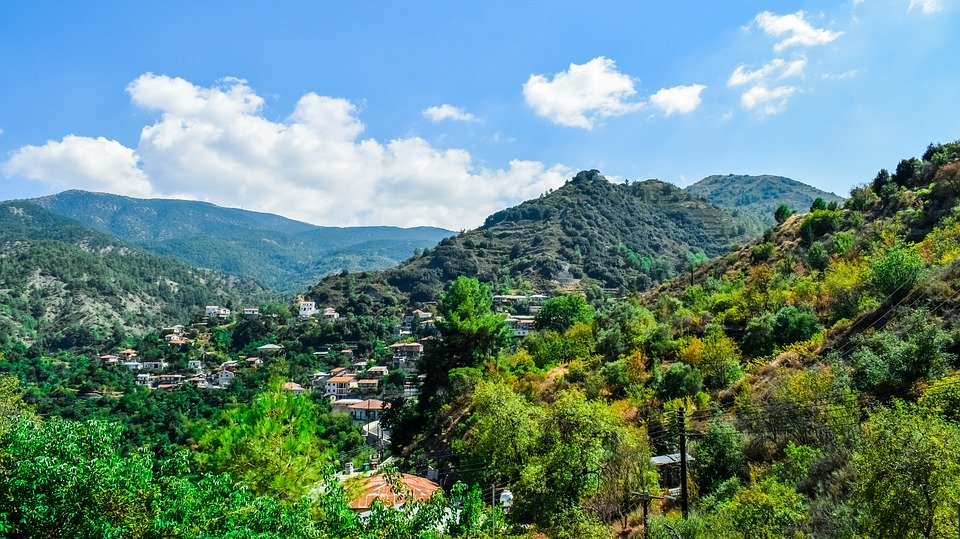 Mountain, Troodos, Landscape, Village, Nature